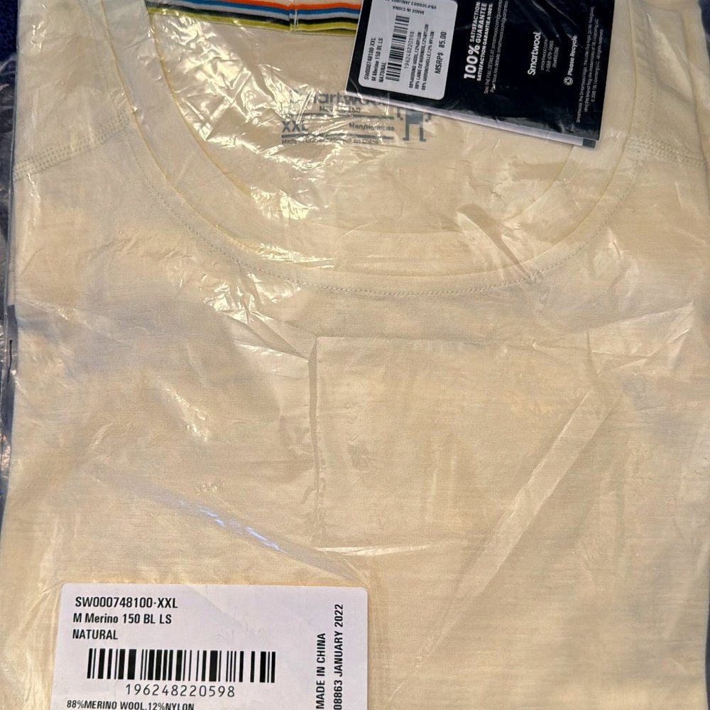 Smartwool Mens Merino 150 Baselayer Crew XXL Natural.